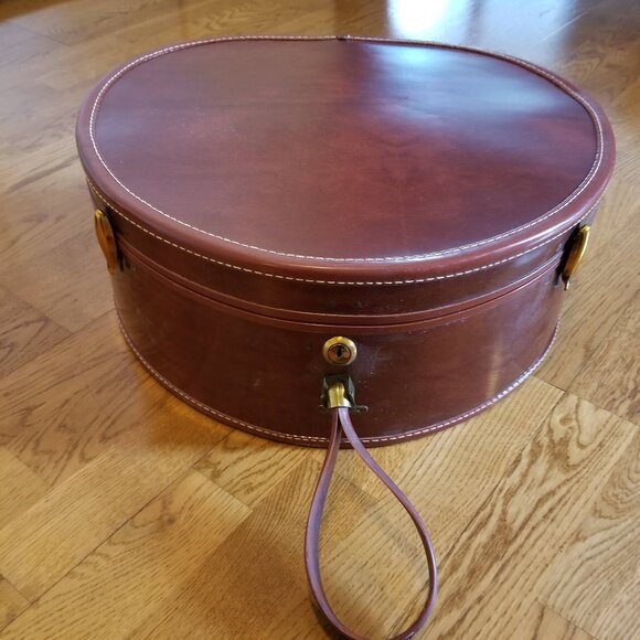 Vintage Round Samsonite Suitcase-Hatbox Luggage- Train Case Style 4920 - Picture 1 of 16